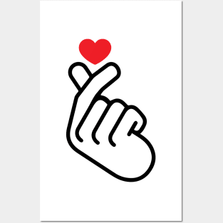 Finger Heart Posters and Art